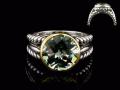 8029R-GA	18K Gold & sterling silver green amethyst ring 


