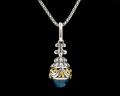 8030P-BT	18K Gold & sterling silver blue topaz pendant 

